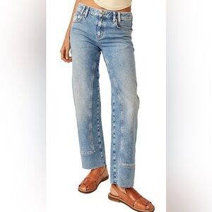Free People Risk Taker High Rise Straight Jeans